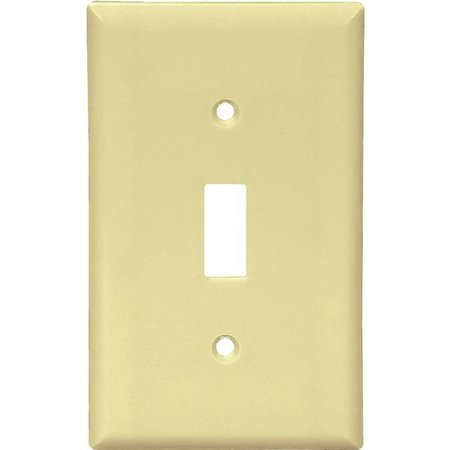 EATON 2134V Wallplate, 412 in L, 234 in W, 1 Gang, Thermoset, Ivory 2134V-10-L